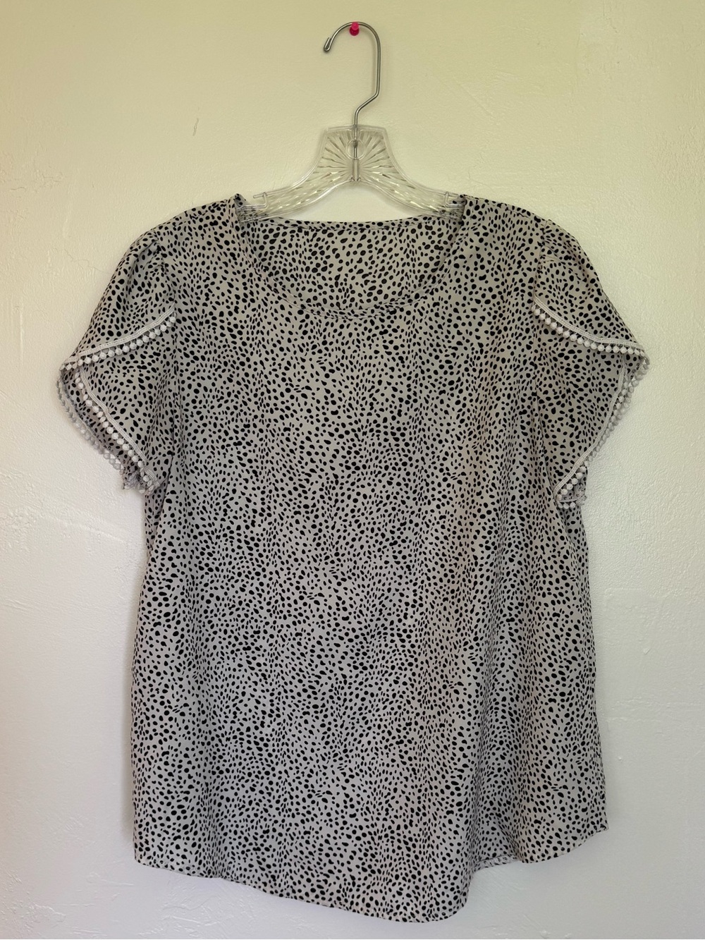 SHEIN Polka Dot Blouse with Tulip Sleeves